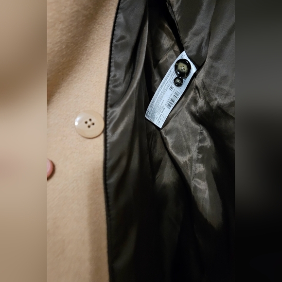 MANGO Lapels wool coat. Tan. Size Large. NWOT - Picture 9 of 16
